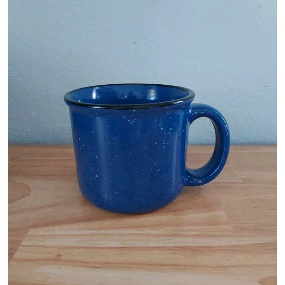 Vintage Marlboro Unlimited Blue Speckled Stoneware Coffee Mug
